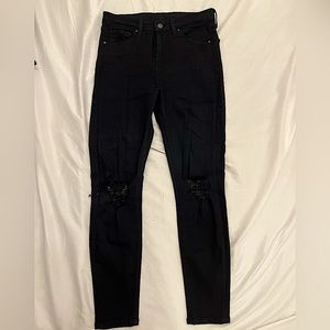 Top shop Ripped Black Skinny Jeans